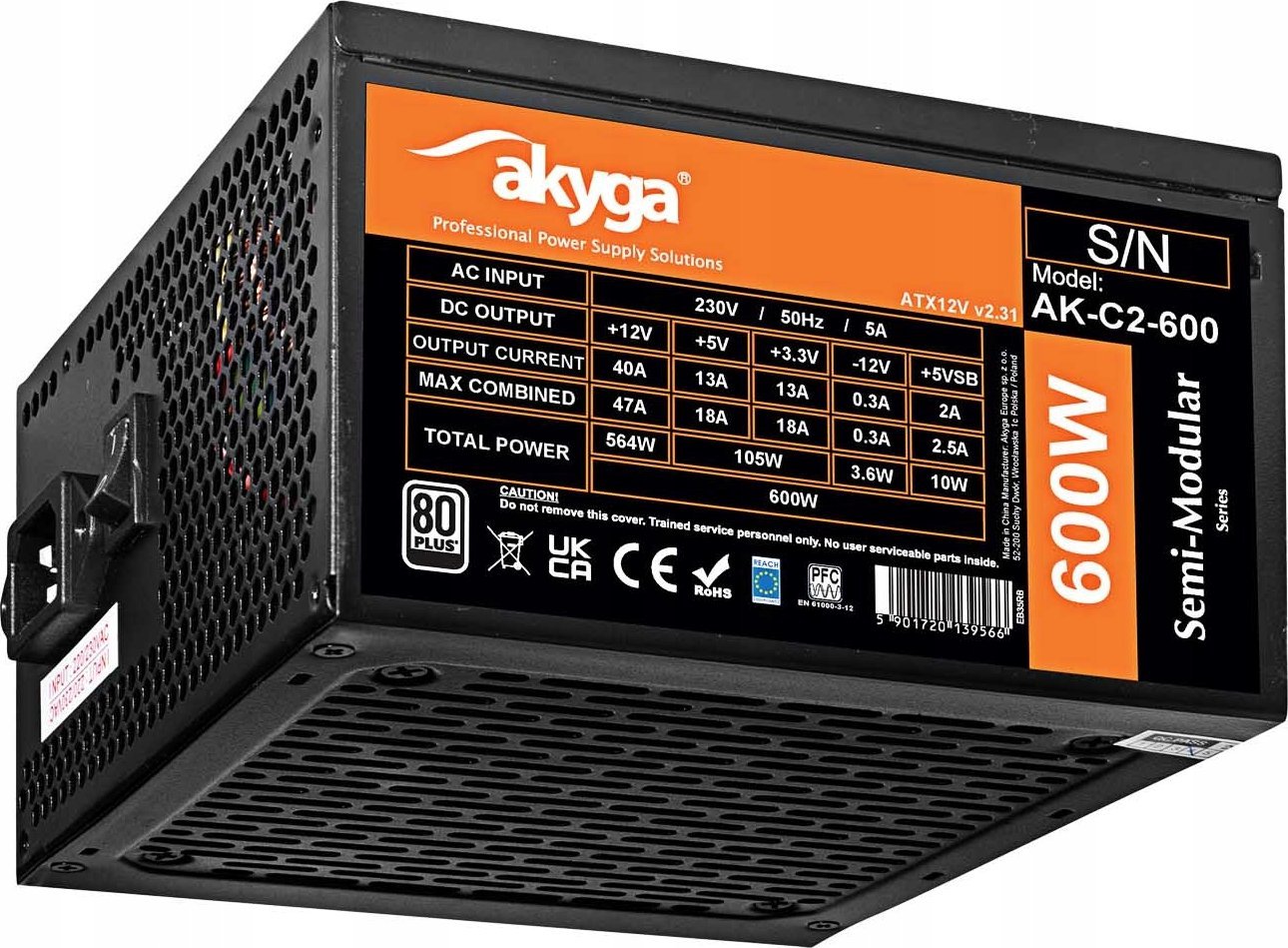 фото Блок живлення Akyga AK-C2-600 600W