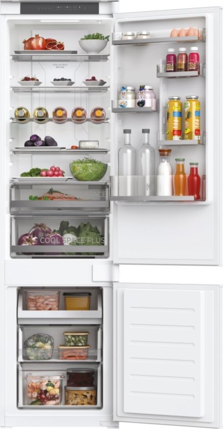 фото Холодильник з морозильною камерою Hoover HOBT5519EW