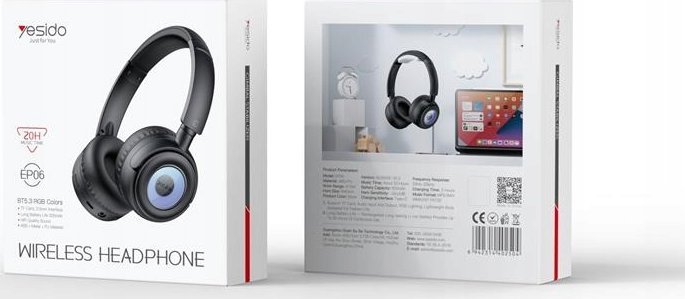 фото Навушники без мікрофону Yesido EP06 Black