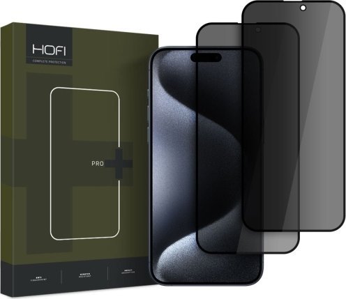 Hofi SZKŁO PRYWATYZUJĄCE HOFI ANTI SPY GLASS PRO+ 2-PACK IPHONE 16 PRO MAX PRIVACY