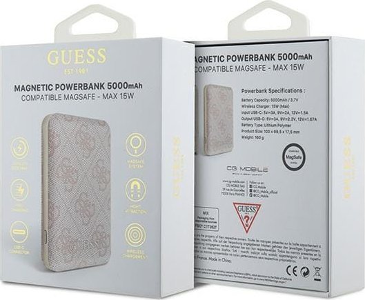 фото Внешний аккумулятор (пауэрбанк) Guess GUPB5FP4EMGP 5000mAh Pink