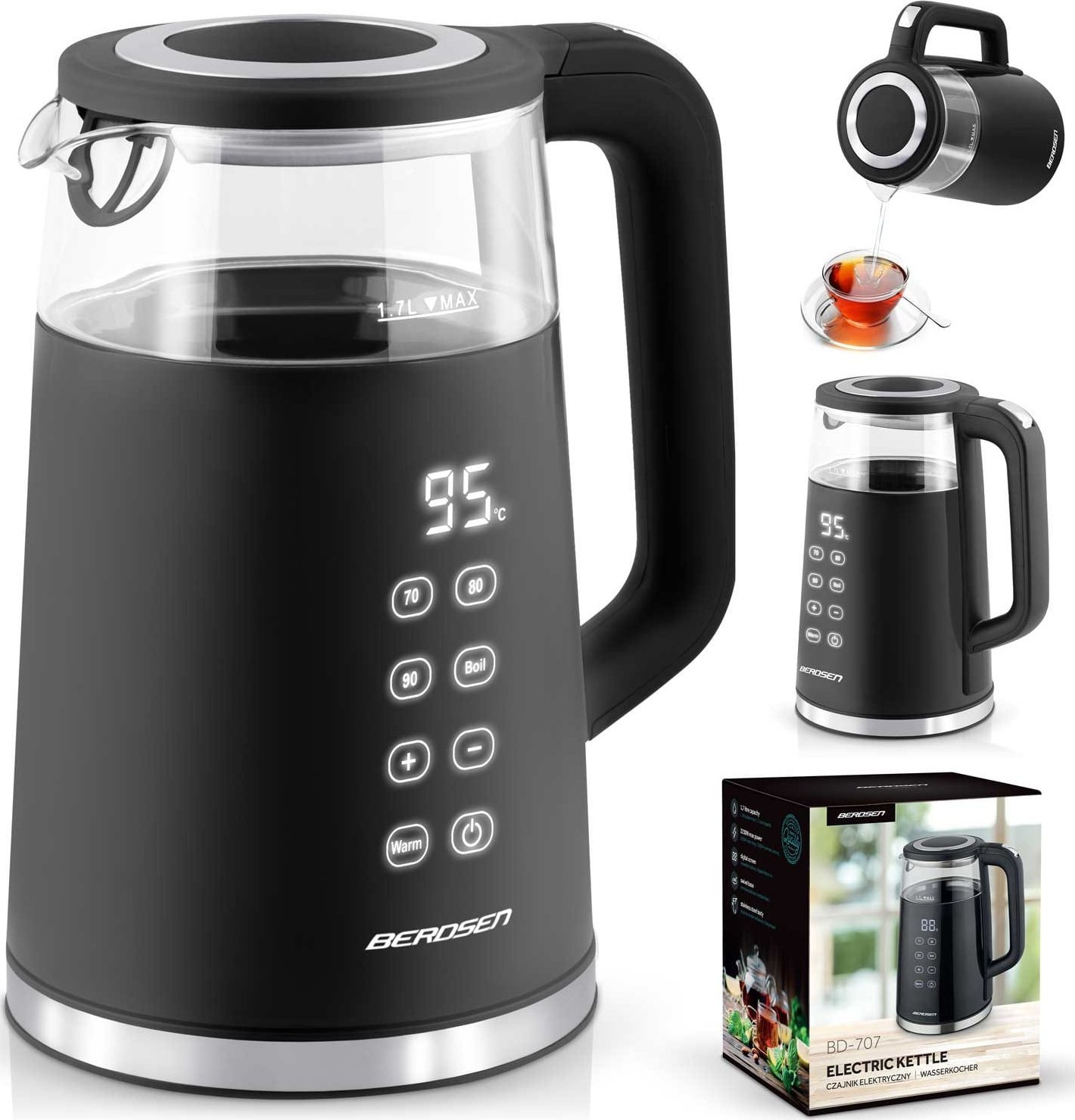 фото Електрочайник Berdsen BD-707 Black