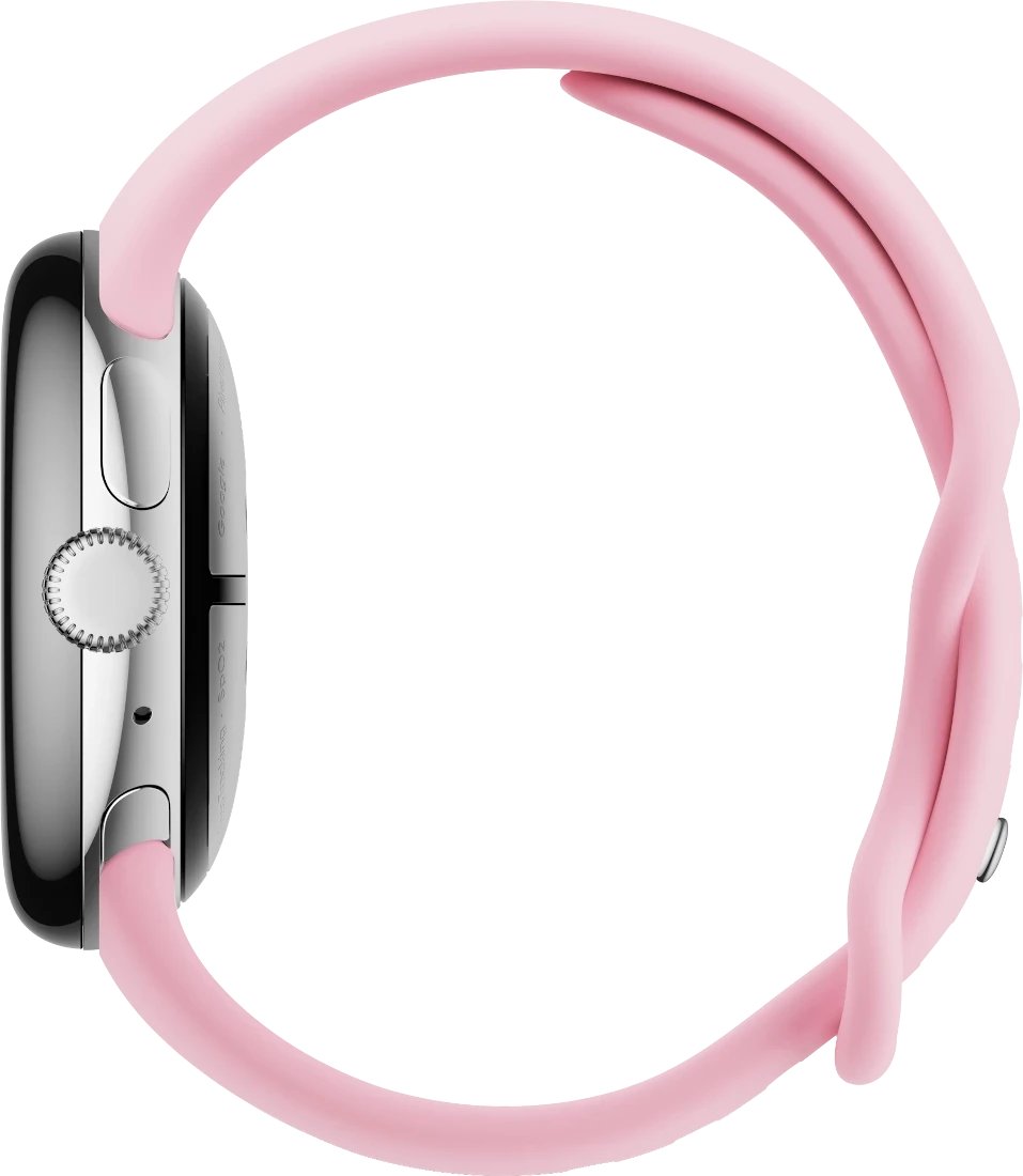 фото Смарт-годинник Google Pixel Watch 3 41 mm Wi-Fi Polished Silver Aluminum Case/Rose Quartz Active Band