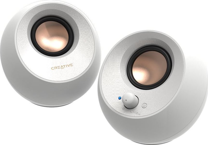фото Мультимедійна акустика Creative Pebble V3 White (51MF1700AA002)