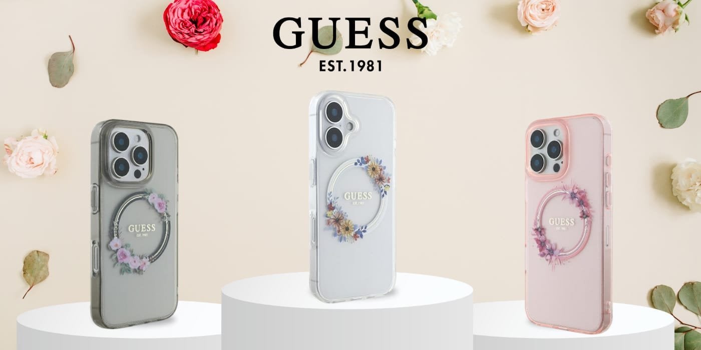 Guess Guess GUHMP16XHFWFCU iPhone 16 Pro Max 6.9" fioletowy/purple hardcase IML Flowers Wreath MagSafe