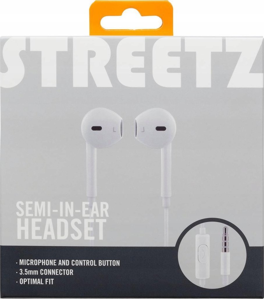 фото Навушники з мікрофоном Streetz HL-W107 White