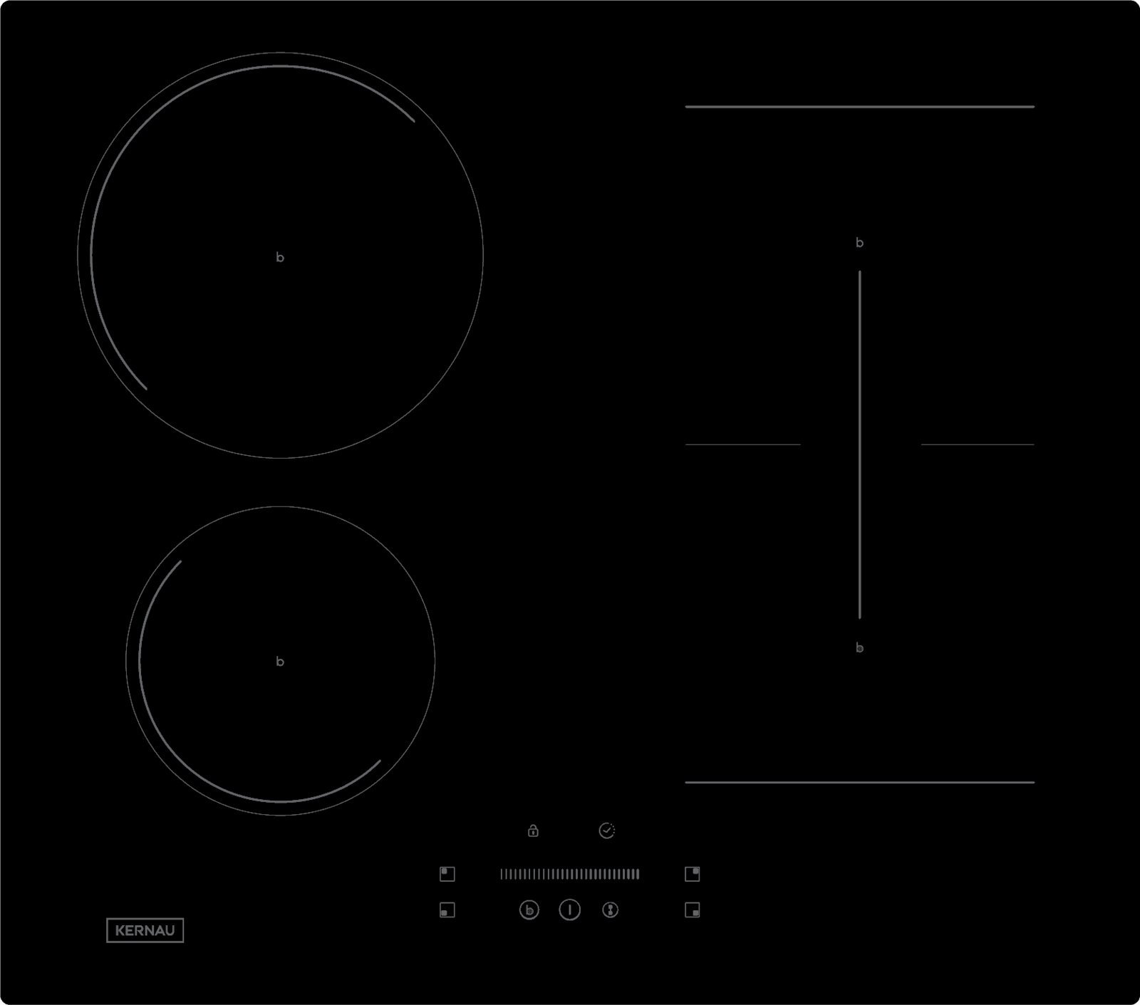 фото Індукційна варильна поверхня Kernau KIH 6426-4B