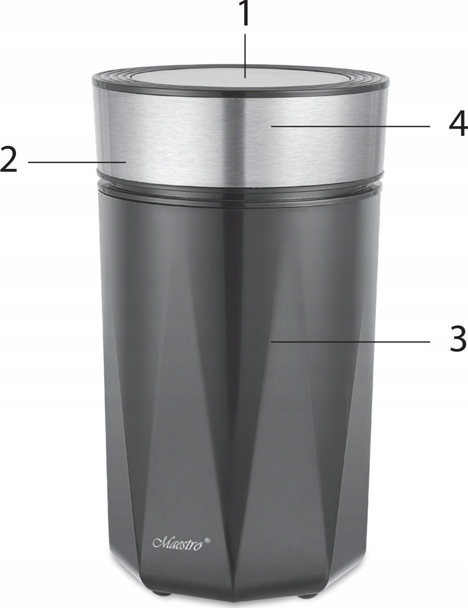 фото Кавомолка електрична Maestro MR-456-Black