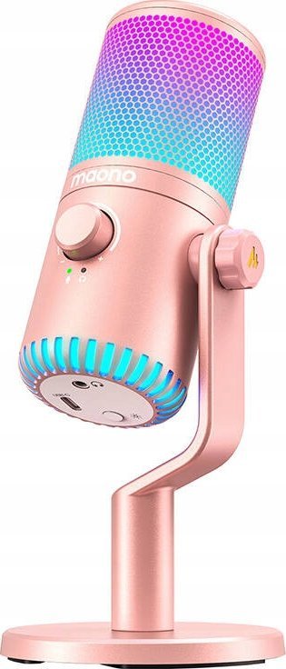 фото Мікрофон для ПК/ для стрімінгу, подкастів Maono DM30 RGB Pink