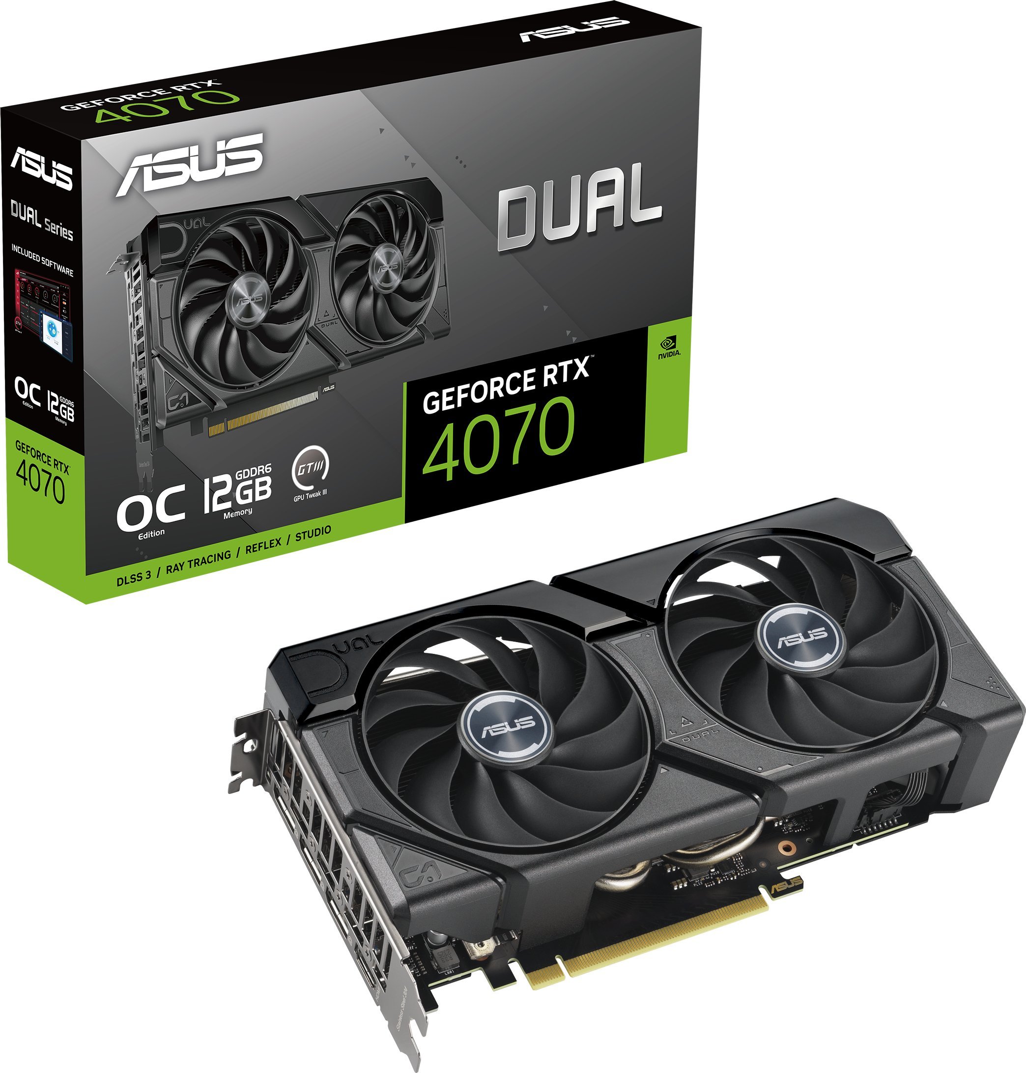 фото Відеокарта Asus GeForce RTX 4070 Dual EVO OC 12GB GDDR6 (DUAL-RTX4070-O12GD6-EVO)