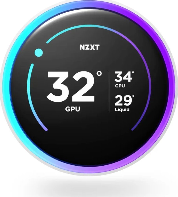 фото Водяне охолодження Nzxt Kraken Elite V2 280 RGB Wak Display White (RL-KR28E-W2)