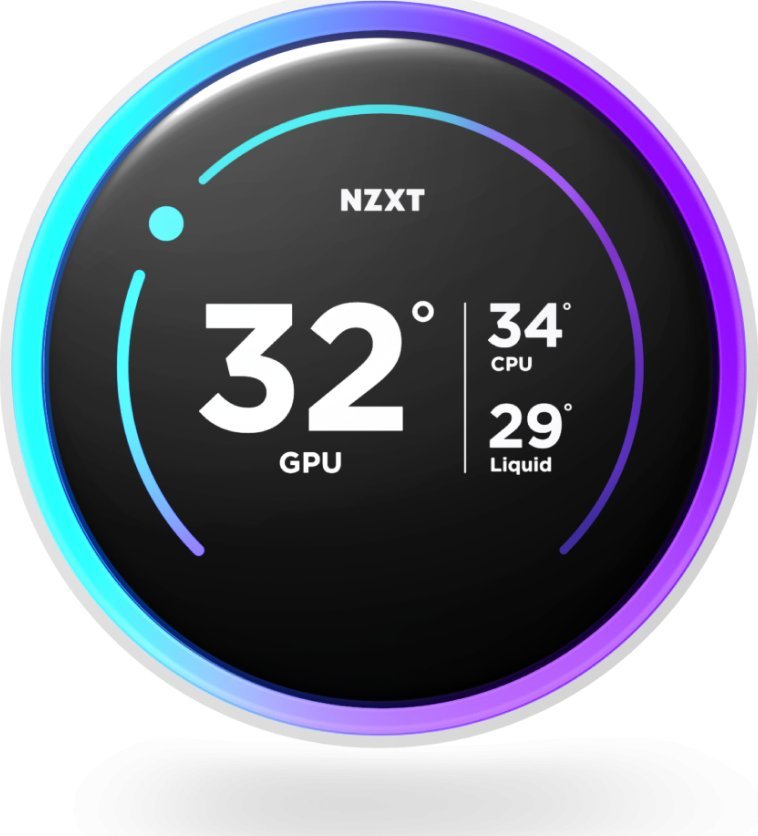 фото Водяне охолодження Nzxt Kraken Elite V2 240 RGB Wak Display White (RL-KR24E-W2)