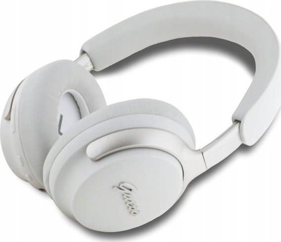 фото Навушники з мікрофоном Guess Metal Script Logo Beige (GUBHC22PSFCSME)