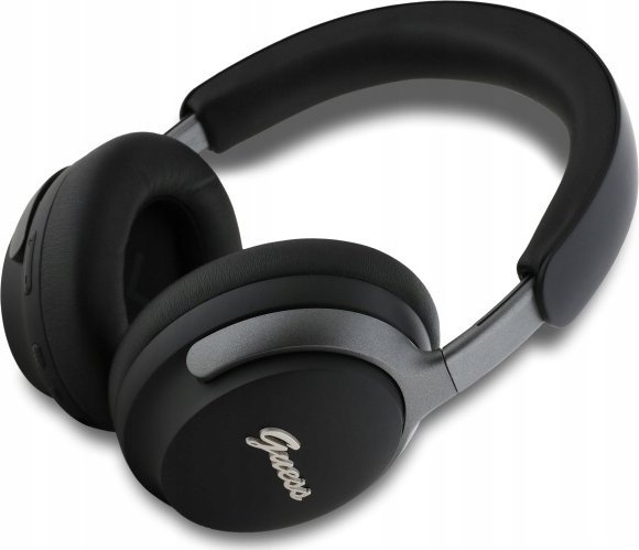 фото Навушники з мікрофоном Guess Metal Script Logo Black (GUBHC22PSFCSMK)