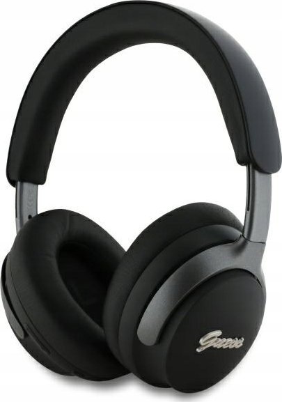 фото Навушники з мікрофоном Guess Metal Script Logo Black (GUBHC22PSFCSMK)
