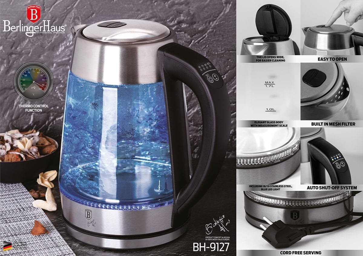 фото Електрочайник Berlinger Haus Black Silver BH-9127