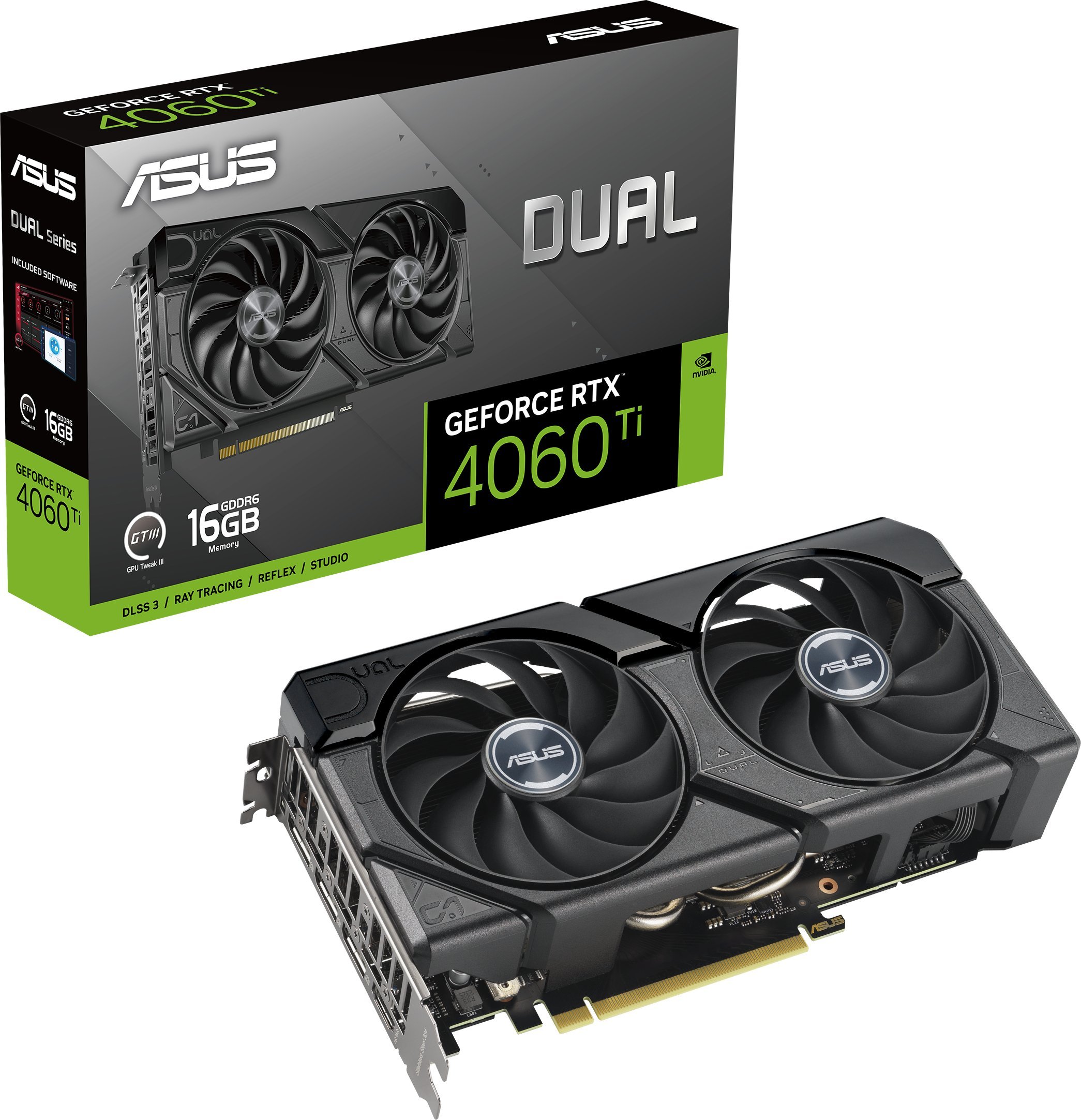 фото Відеокарта Asus GeForce RTX 4060 Ti Dual EVO OC 16GB (DUAL-RTX4060TI-16G-EVO)