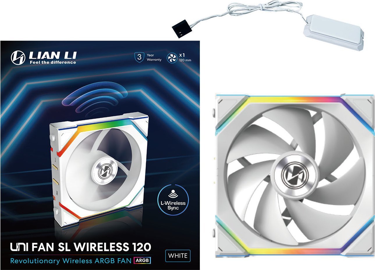 фото Вентилятор Lian Li Uni Fan SL Wireless 120 White (12SL1W1W)