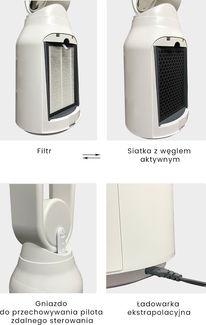 фото Вентилятор підлоговий Air Essence LevanteLift Grey Purple