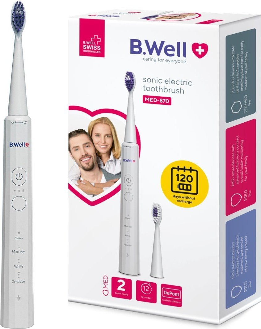 фото Електрична зубна щітка B.Well MED-870 White