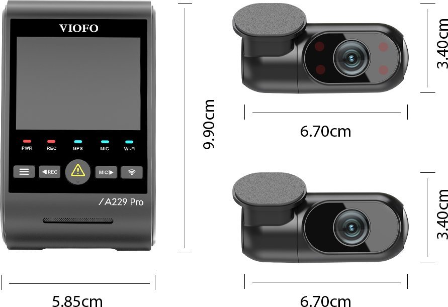 фото Автомобільний відеореєстратор Viofo A229 Pro 2CH-G GPS