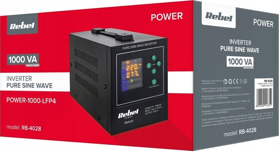 фото Лінійно-інтерактивний ДБЖ Rebel Power-1000-LFP4 (RB-4028)