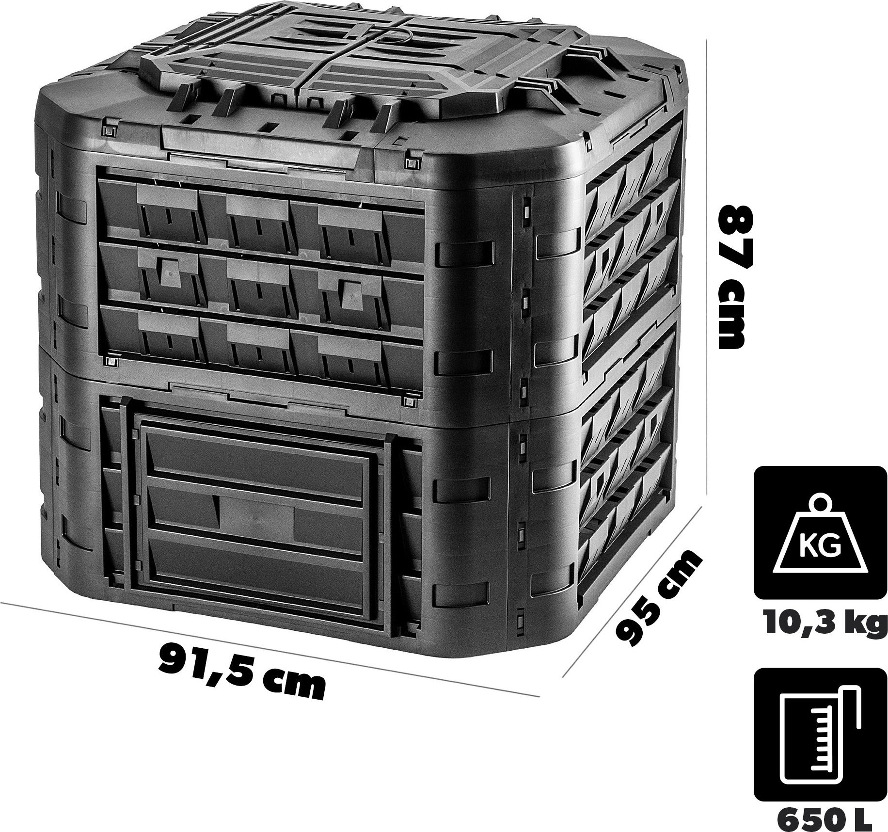 фото Компостер Kadax Black 650L