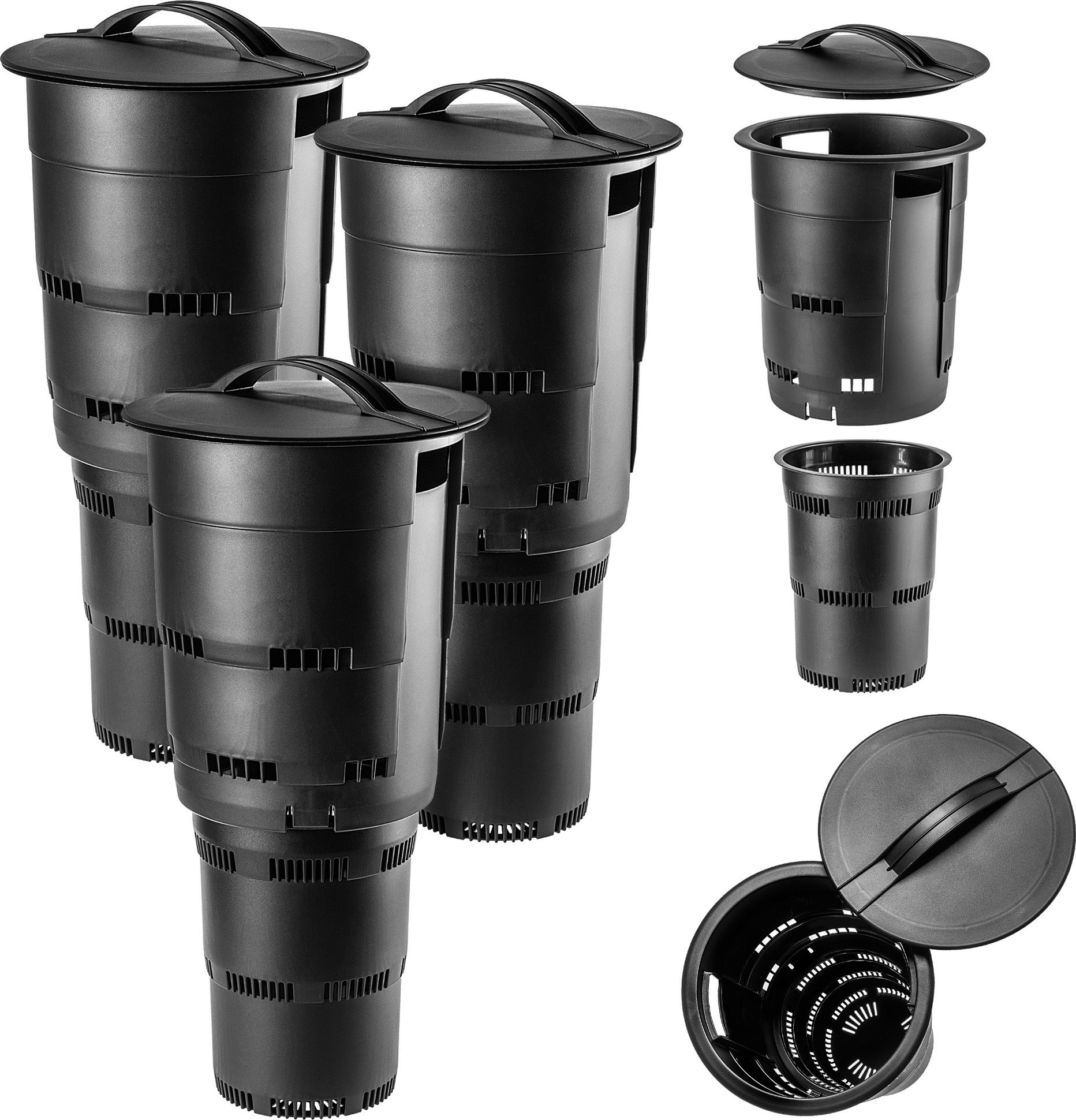 фото Компостер підземний Kadax Black 11L 3-Pieces