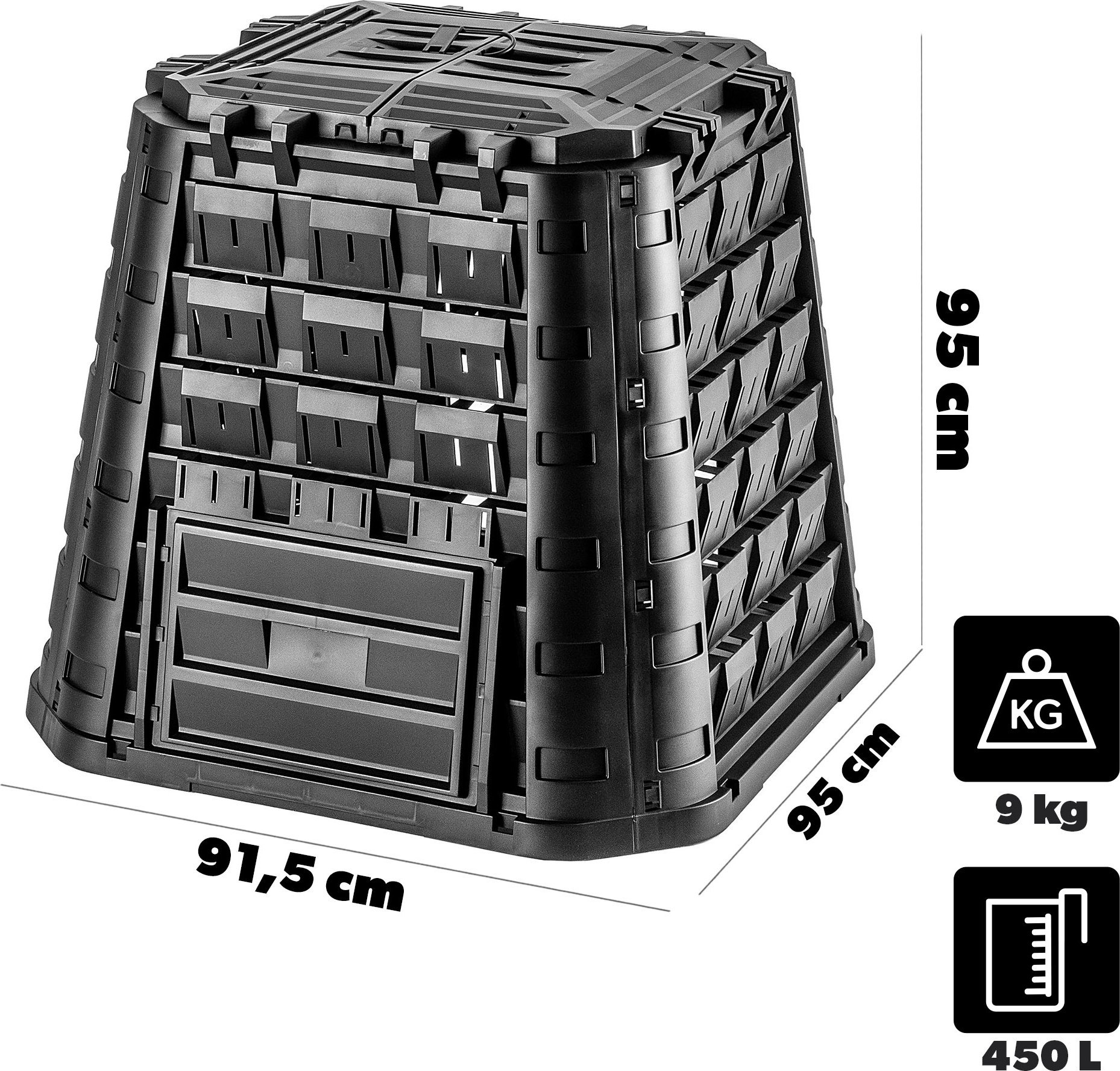 фото Компостер Kadax Black 450L