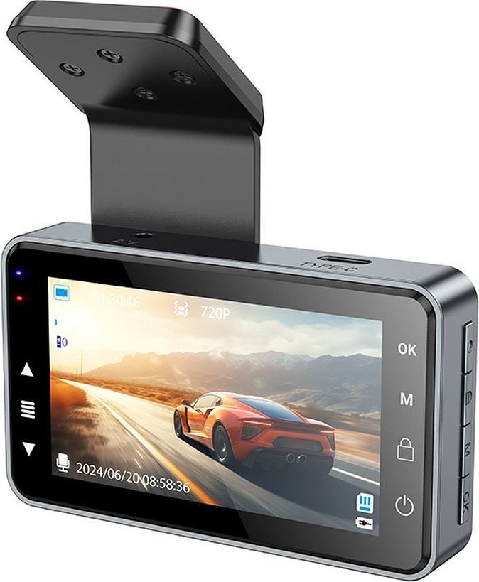 фото Автомобільний відеореєстратор Hoco DV9 Black (6942007633345)