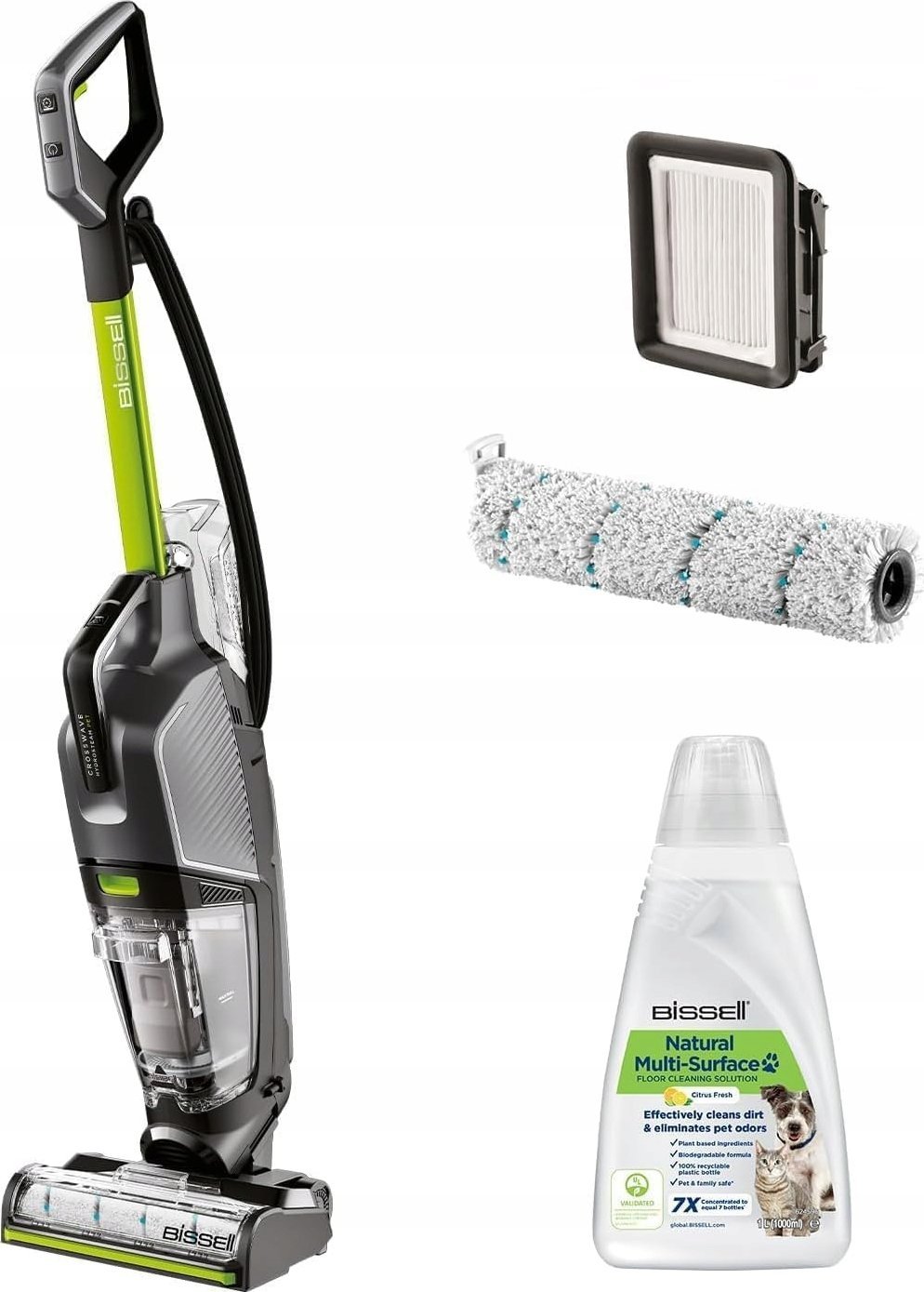 фото Вертикальний + ручний пилосос (2в1) Bissell CrossWave HydroSteam 3517N