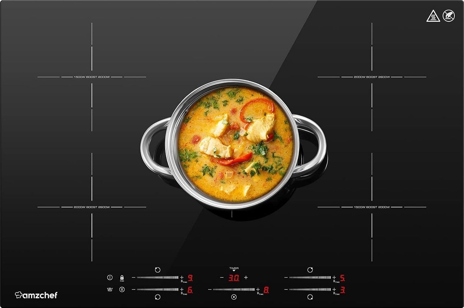 фото Індукційна варильна поверхня Amzchef YL-IF7226S