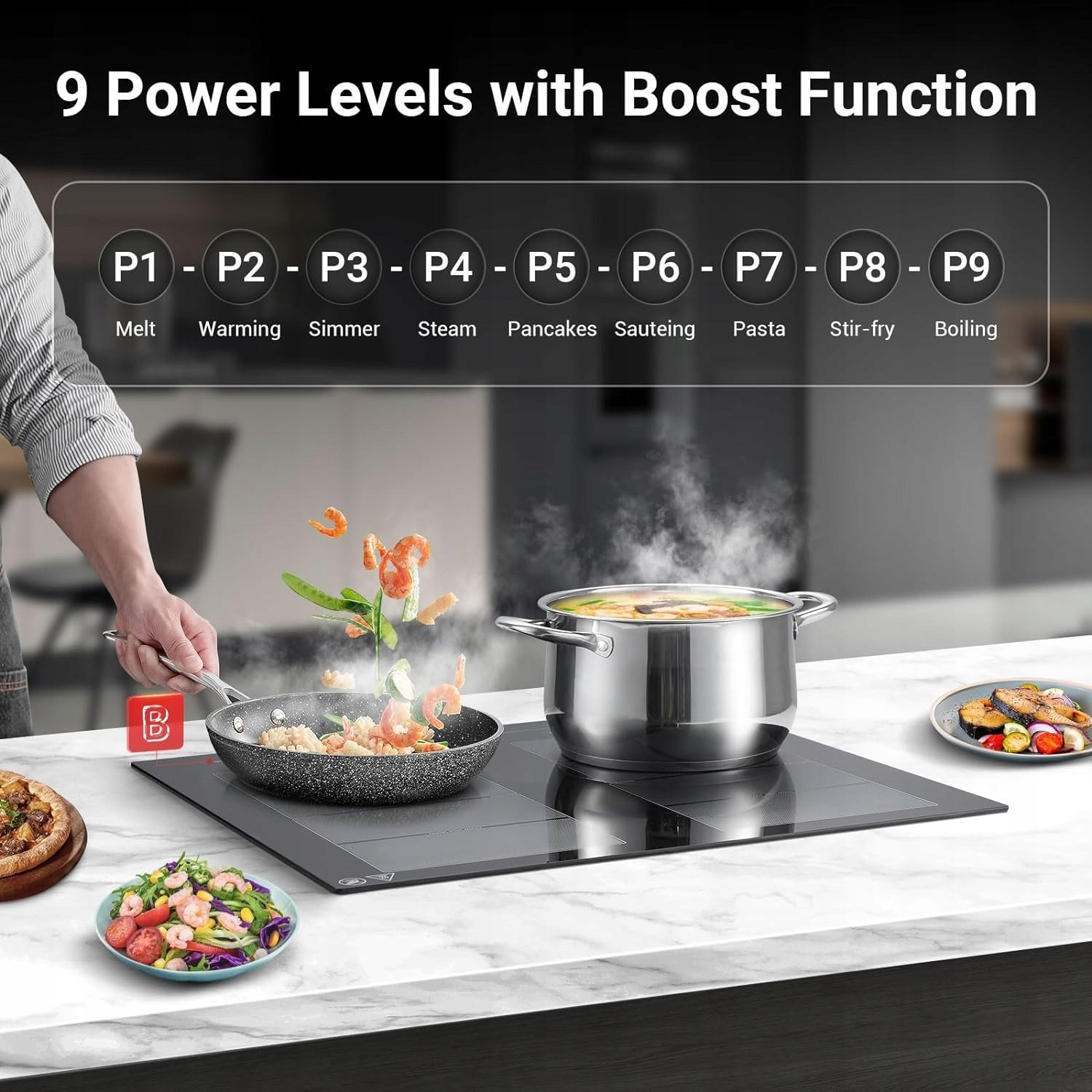 фото Індукційна варильна поверхня Amzchef YL-7018S