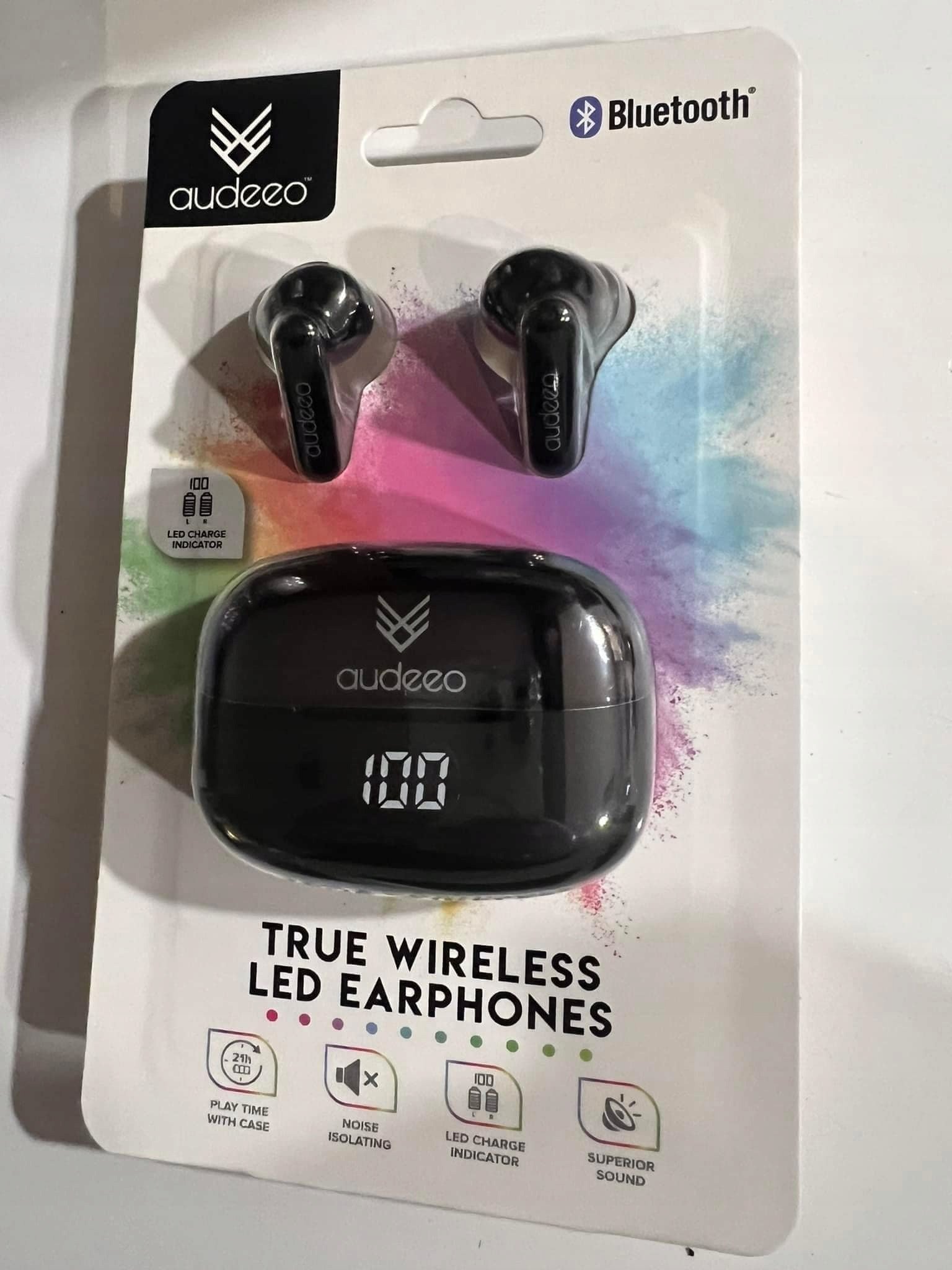 фото Навушники TWS Audeeo LED Black