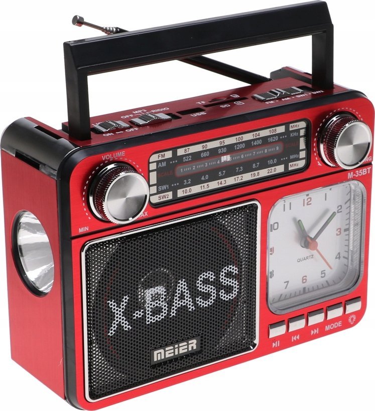 фото Радіоприймач Yermos Zegar Red (3759)