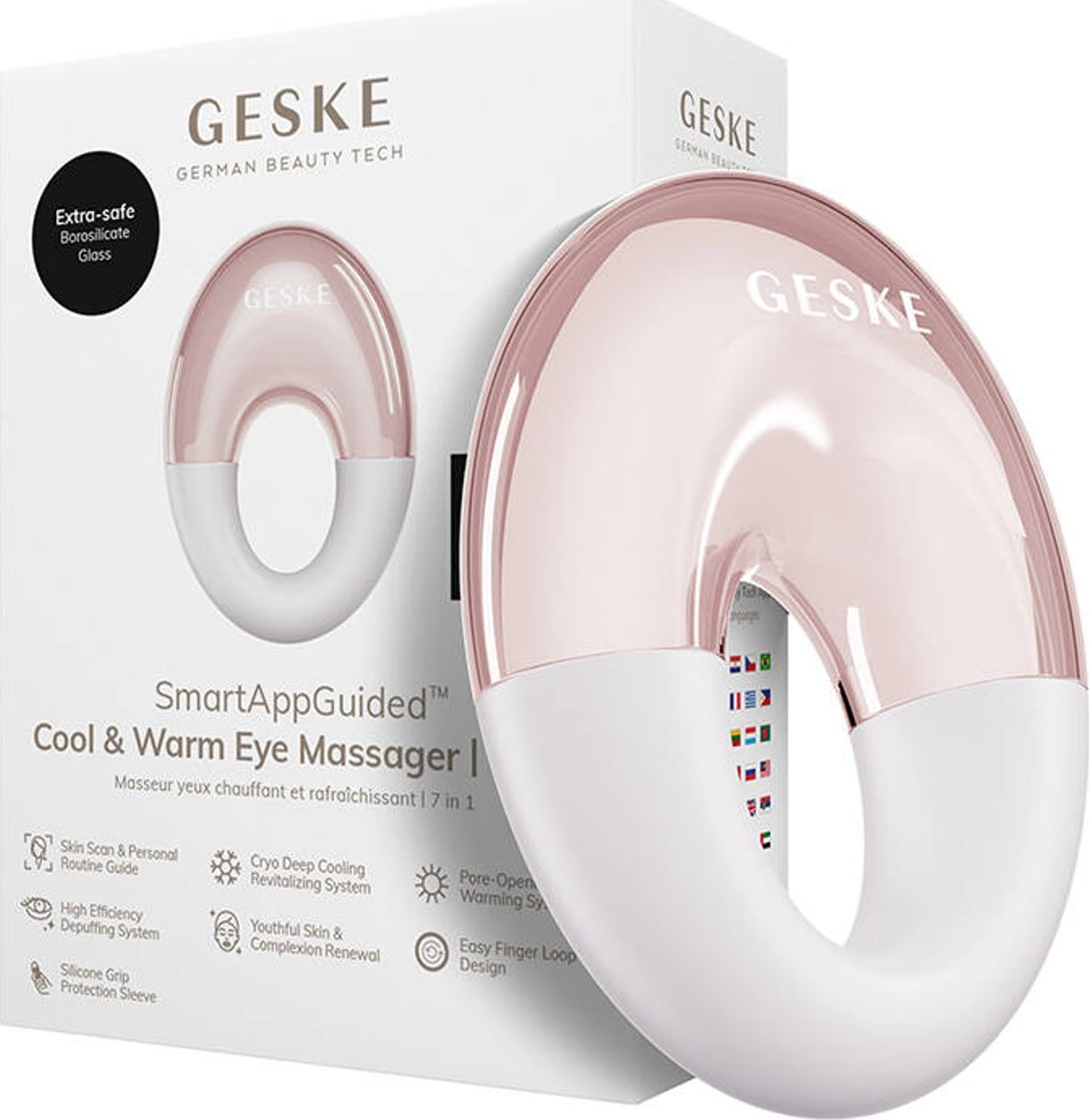 фото Масажер для шкіри навколо очей Geske Cool & Warm Eye Massager 7 in 1 Starlight (GK000702SL01)