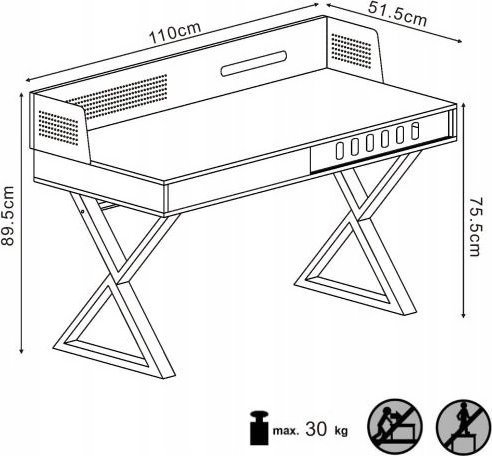 фото Геймерський ігровий стіл Halmar B-43 Wood