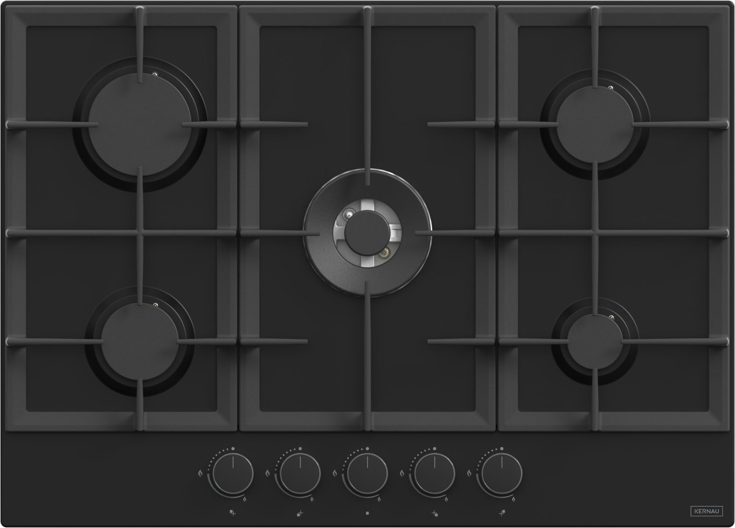 фото Газова варильна поверхня Kernau KGH 7523 T CI Matt Black