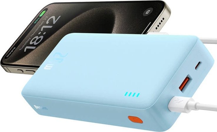 фото Зовнішній акумулятор (павербанк) Baseus Airpow 20000mAh 20W Blue (P10022804313-00)