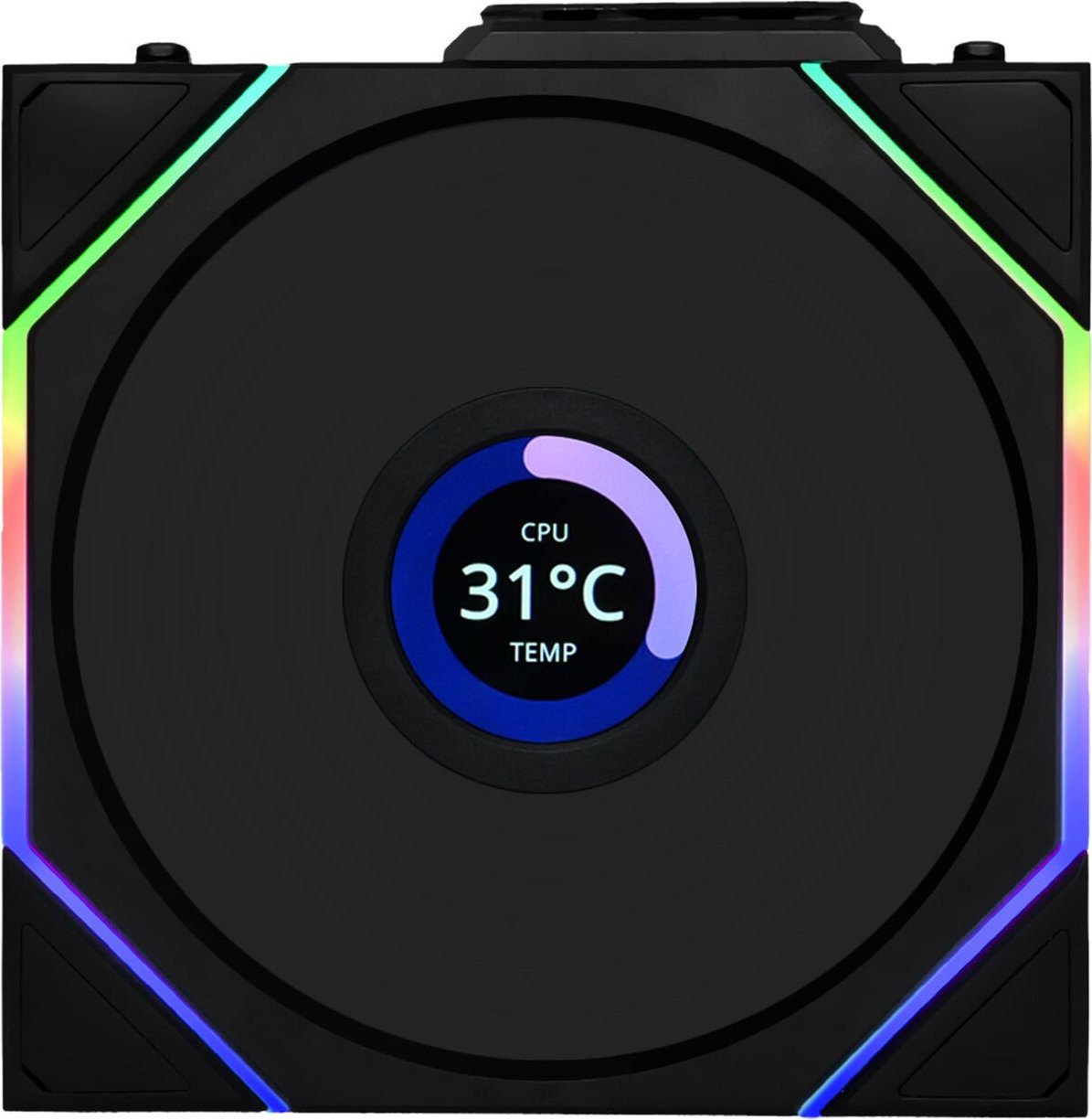 фото Вентилятор Lian Li Uni Fan TL120 LCD Wireless 3-pack Black (12RTLLCD1W3B)