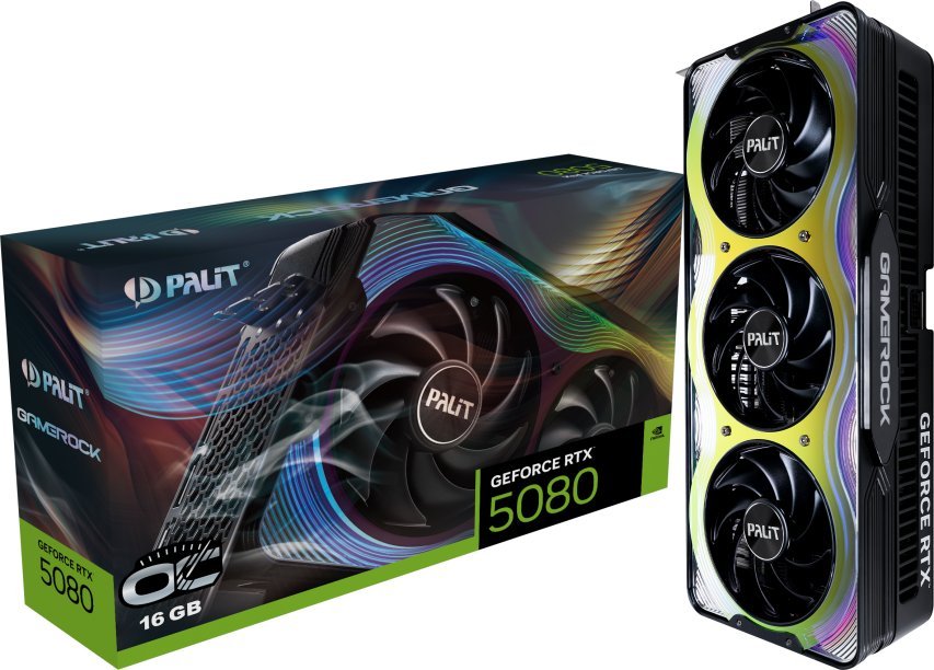 Palit GeForce RTX 5080 GameRock OC 16GB GDDR7 DLSS4 (NE75080T19T2
