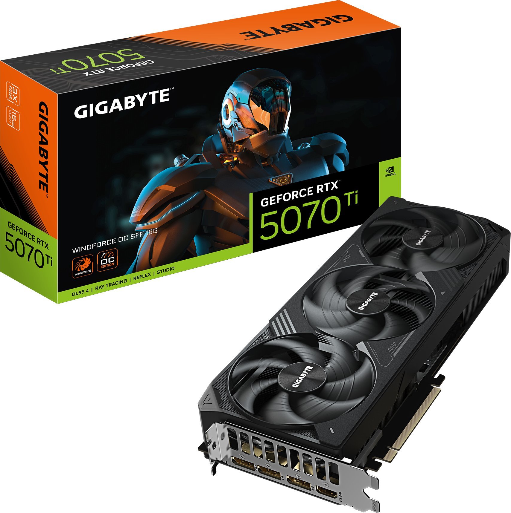 Karta graficzna Gigabyte GeForce RTX 5070 Ti Windforce OC SFF 16GB GDDR7