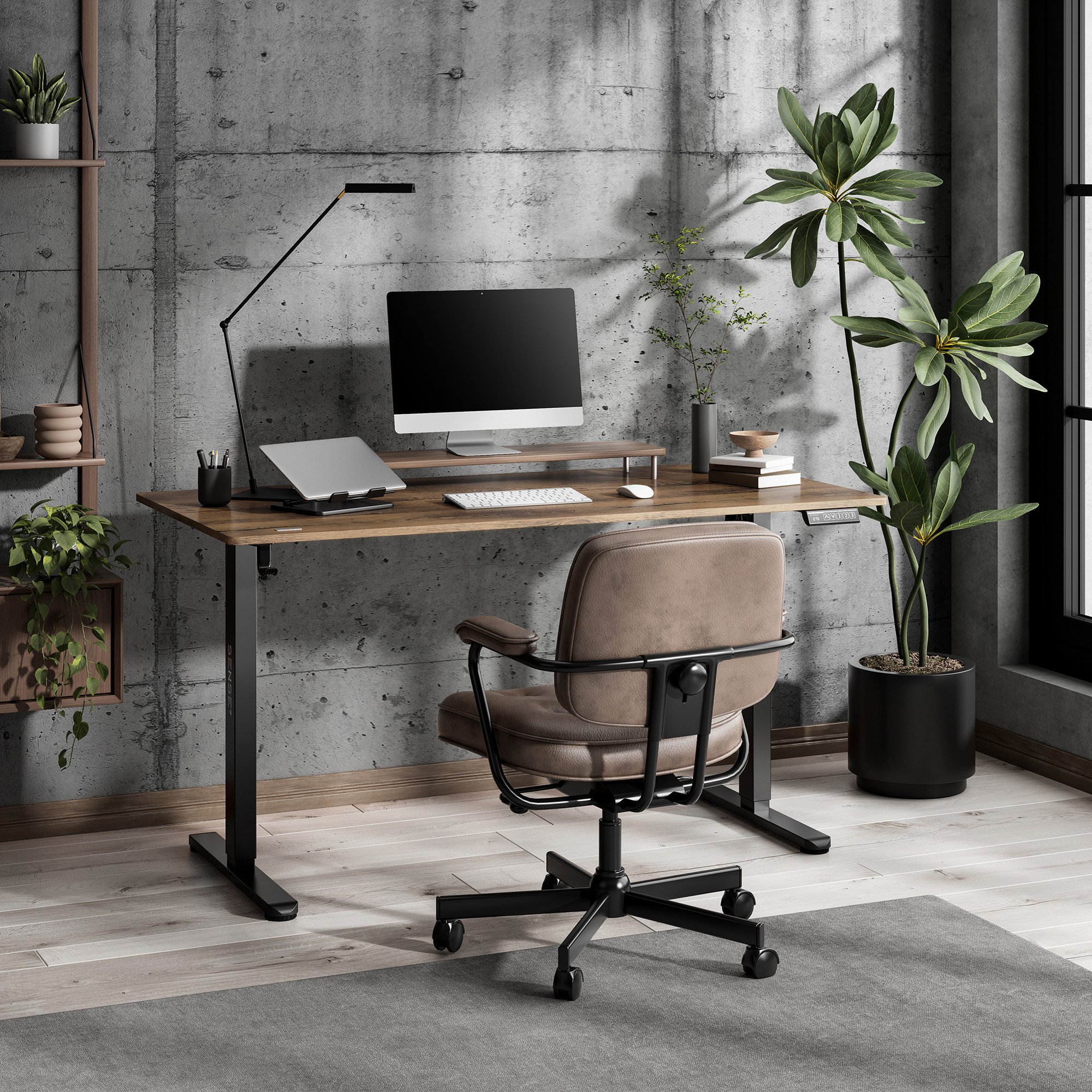фото Геймерський ігровий стіл Sense7 Nojo Light 140x70 Dark Brown
