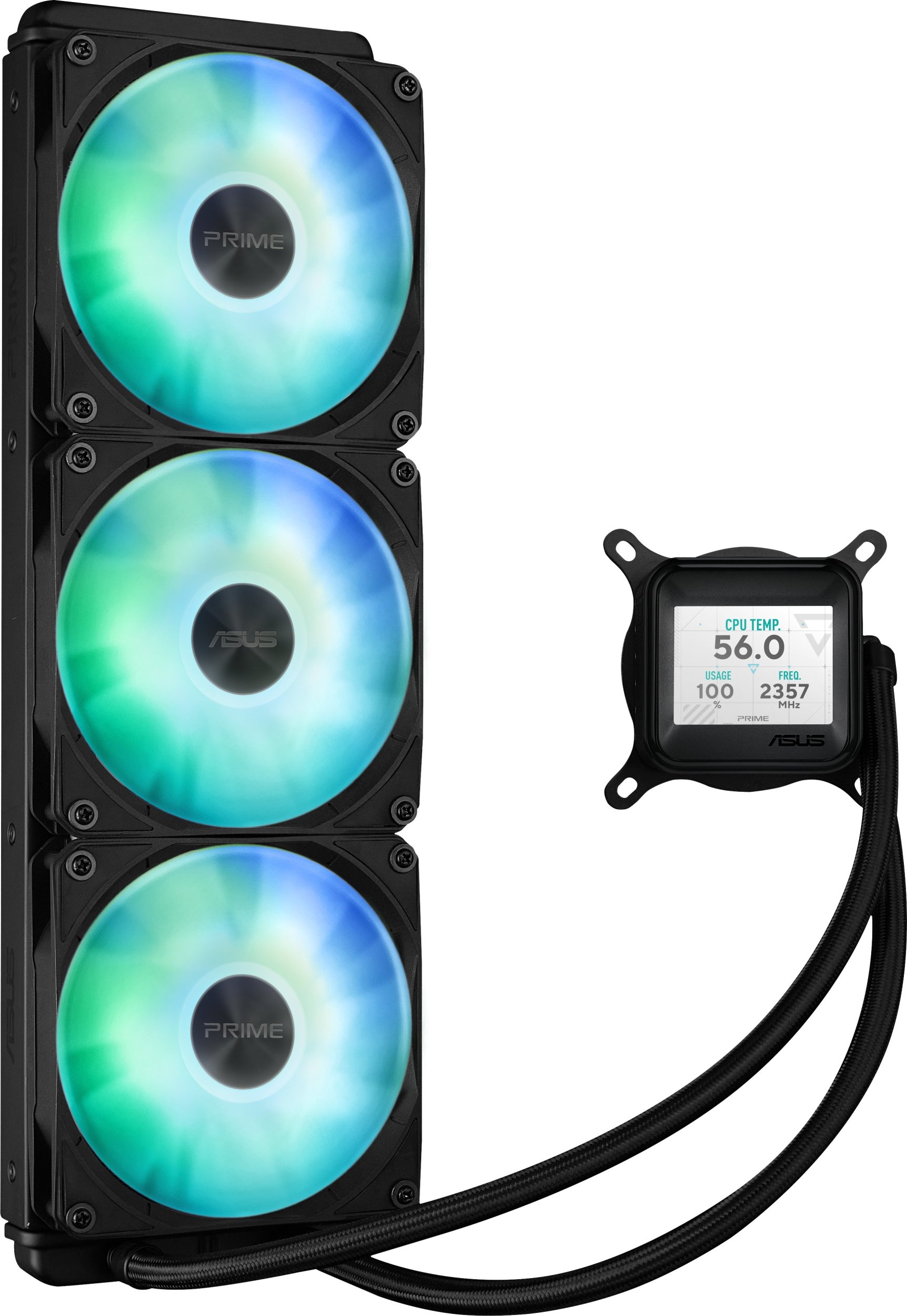 фото Водяне охолодження Asus Prime LC 360 ARGB LCD Black (90RC00Z1-B0EAY0)