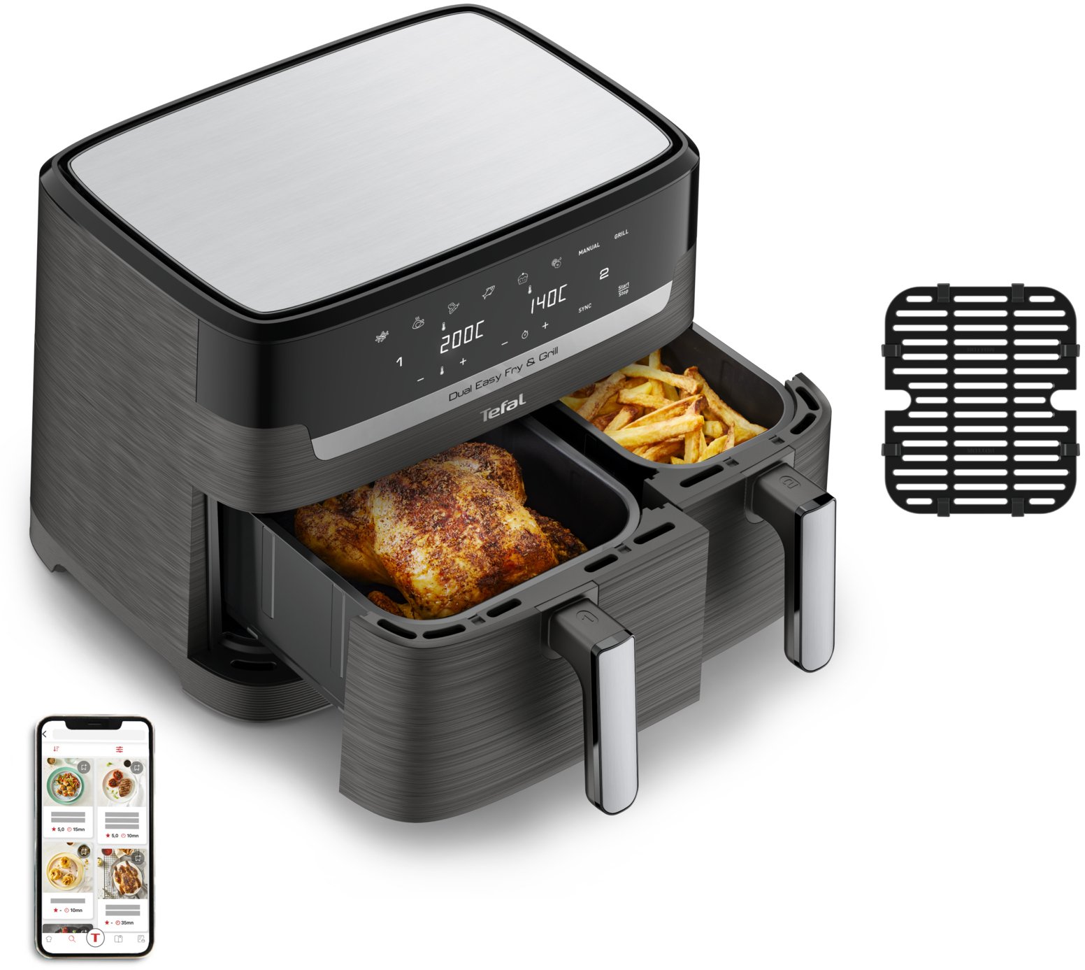 фото Мультипіч Tefal Dual Easy Fry&Grill Air Fryer EY905B10