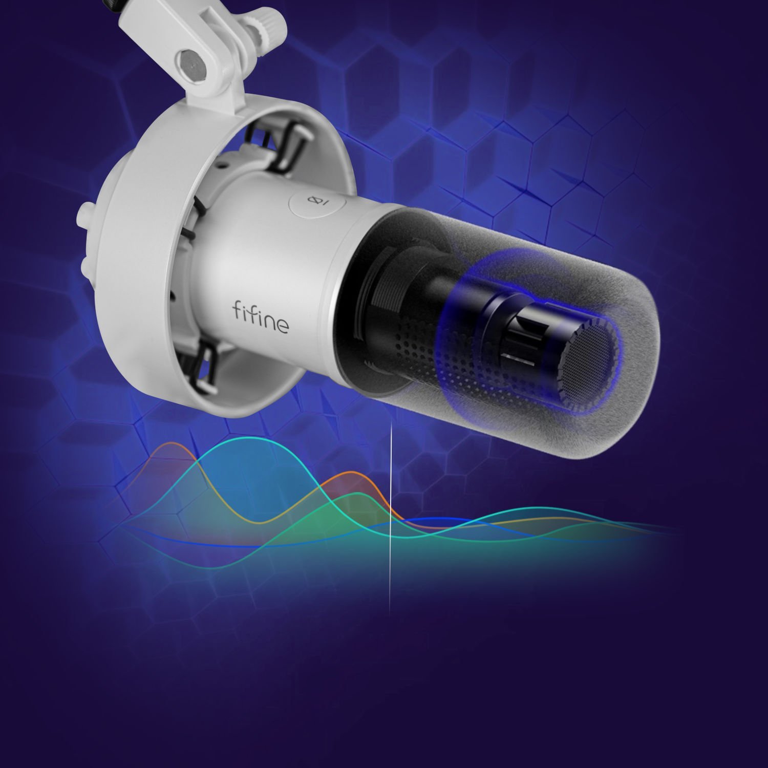 фото Микрофон студийный/ для ПК Fifine K688W