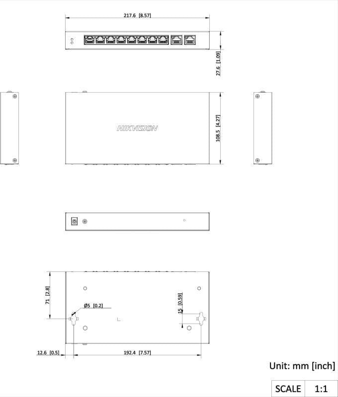 фото Комутатор керований Hikvision DS-3E1510P-EI(O-STD)