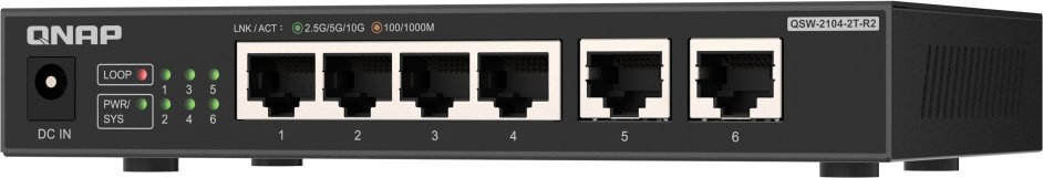 фото Комутатор некерований Qnap QSW-2104-2T-R2
