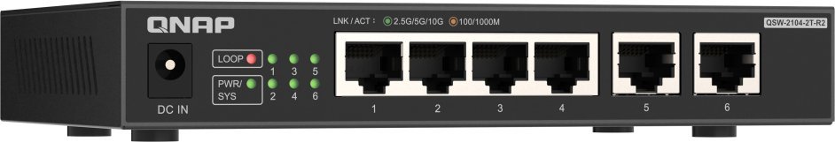 фото Комутатор некерований Qnap QSW-2104-2T-R2