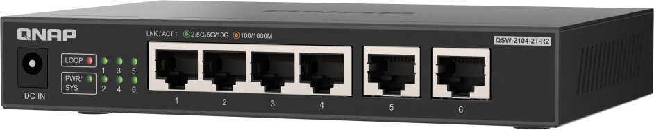 фото Комутатор некерований Qnap QSW-2104-2T-R2